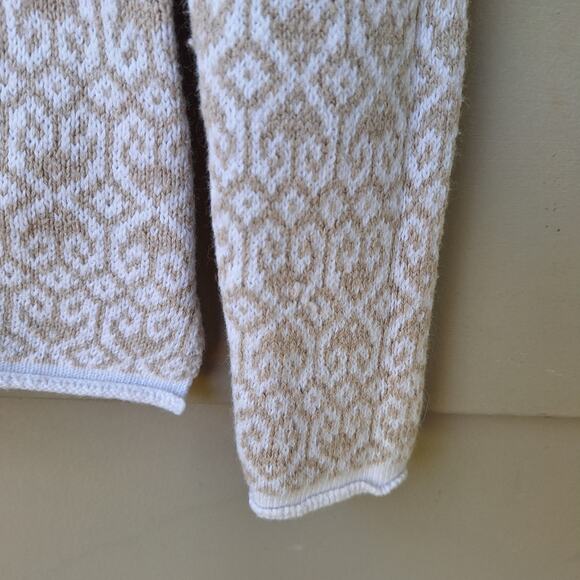 L.O.G.G. H&M Women's Cotton Viscose Angora Sweater Beige-Tan White Size S - Picture 6 of 14